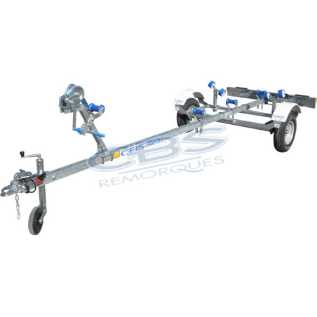 Porte bateau CBS T1M en simple essieu ALKO PTAC 310 KG