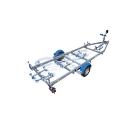 Remorque multirouleaux CBS M1200F simple essieu freiné PTAC 1600 kg