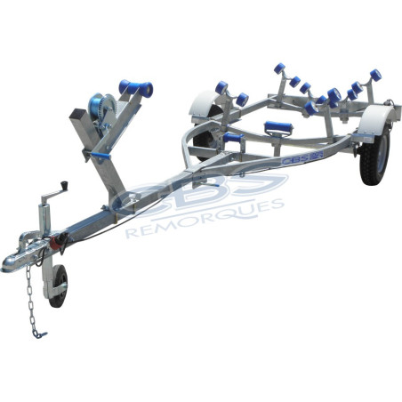 Remorque multirouleaux CBS M0340 simple essieu non freiné PTAC 450kg