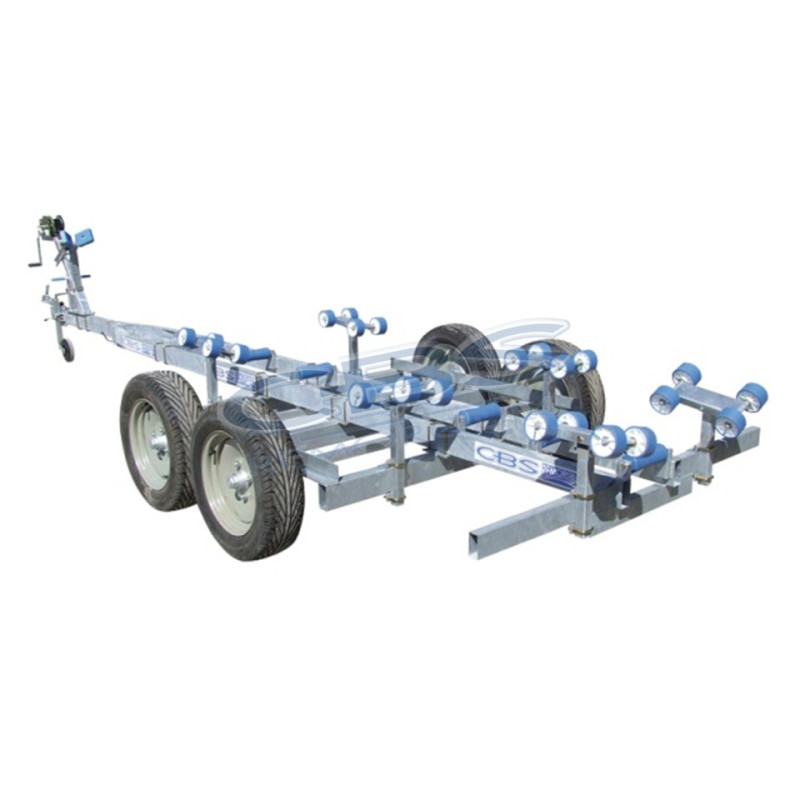 Chariot pour Plage CBS Remorques CM6 PTAC 2400 KG Chariot pour Plage CBS Remorques CM6 PTAC 2400 KG
