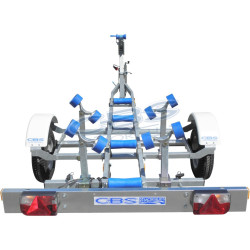 Remorque bateau CBS T4M en simple essieu ayant une charge utile de 340