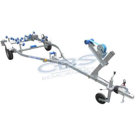Remorque multirouleaux CBS M0370 simple essieu non freiné PTAC 500kg