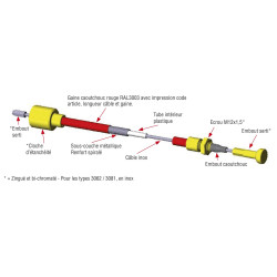Câble de frein long Alko 890mm