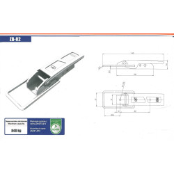  Fermeture excentrée 220 x 40 mm Fermeture de ridelle arrière  pour remorque Fermeture Ridelle avec support.