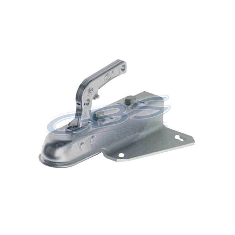 Tête d'attelage ZSK sur platine en V - timon en V - 750kg - CBS Remorq Tête d'attelage ZSK sur platine en V - timon en V - 750kg - CBS Remorq