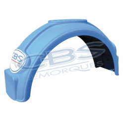 Garde boue plastique bleu arrondi en 14 pouces pour remorque - cbs Rem