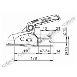 Tête d'attelage Alko AK160