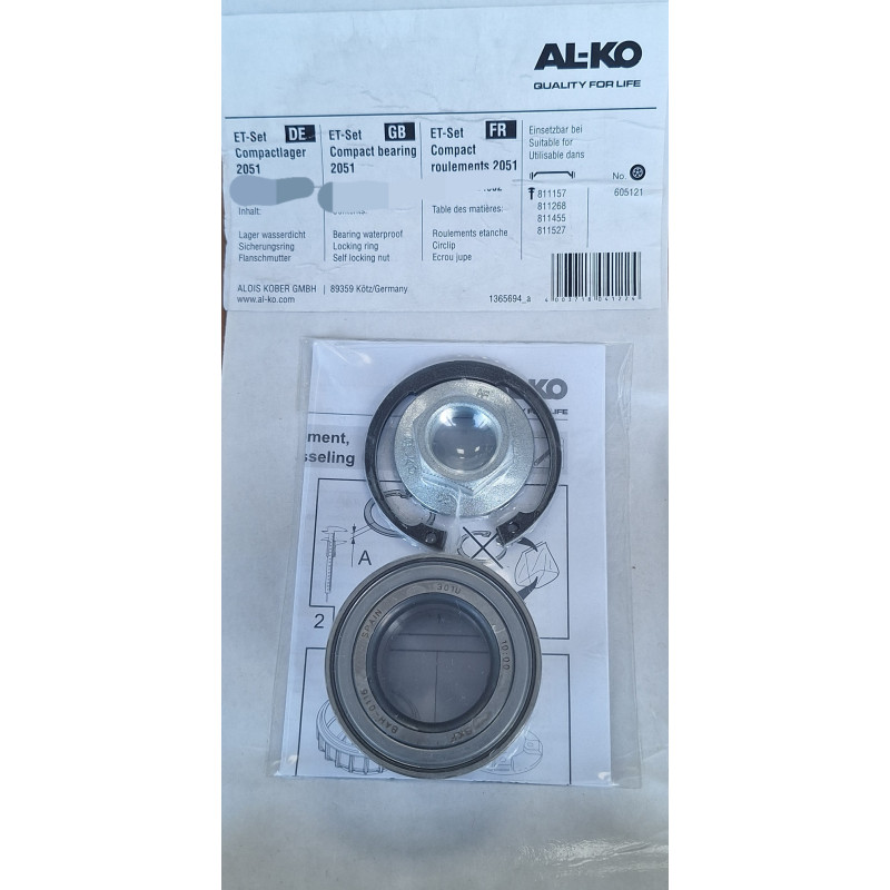 Kit roulement cartouche D34 WP 1000-1350KG Alko Kit roulement cartouche D34 WP 1000-1350KG Alko