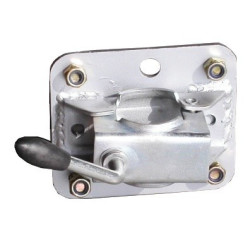 Support roue jockey soudé sur platine 80mm