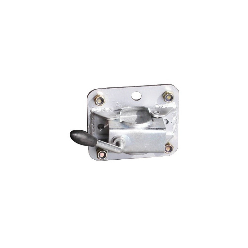 Support roue jockey soudé sur platine 100mm