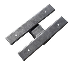 Ferrure double patin plat noix en  50