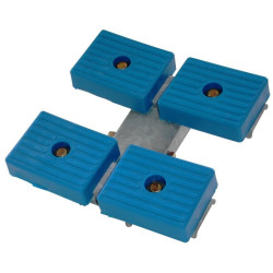 Ensemble 2x2 patins plats pour chandelle en 50