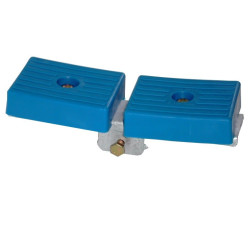 Ensemble ferrure patin plat en noix de 50