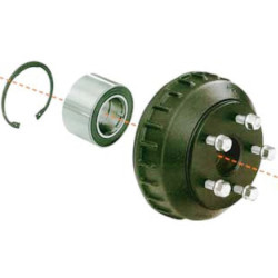Tambour complet pour essieu compact 1600Kg Alko 5x140