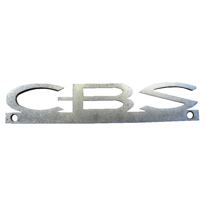 Signalétique CBS en tôle galva et découpe laser PM