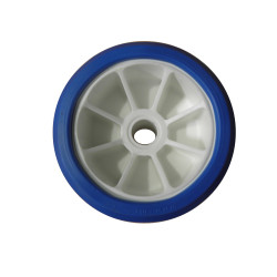 Galet bi-matière blanc/bleu diamètre 120 - Alésage 17