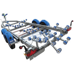 Remolque con rodillos CBS M1902F 2 ejes de remolque y 44 rodillos para