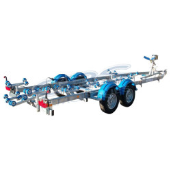 Remolque con rodillos CBS M1902F 2 ejes de remolque y 44 rodillos para
