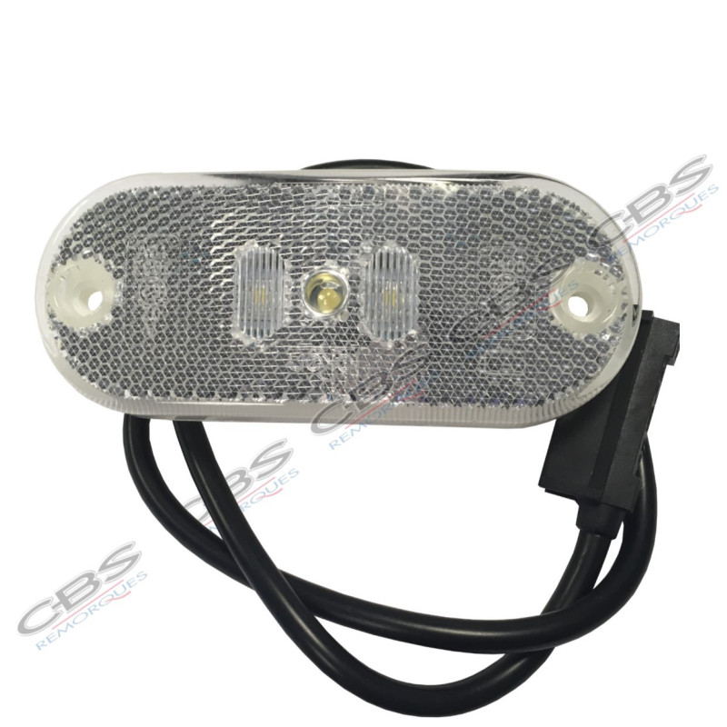 Feu de position latéral 6 LED blanches 24V approuvé pour camion remorque