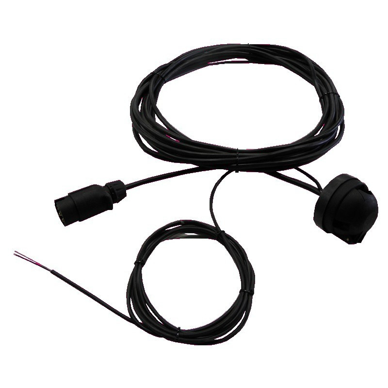 Rallonge 8m avec prise femelle socle + méplats pour side en 13 broches Rallonge 8m avec prise femelle socle + méplats pour side en 13 broches
