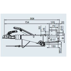 commande de frein ALKO 251S (100)