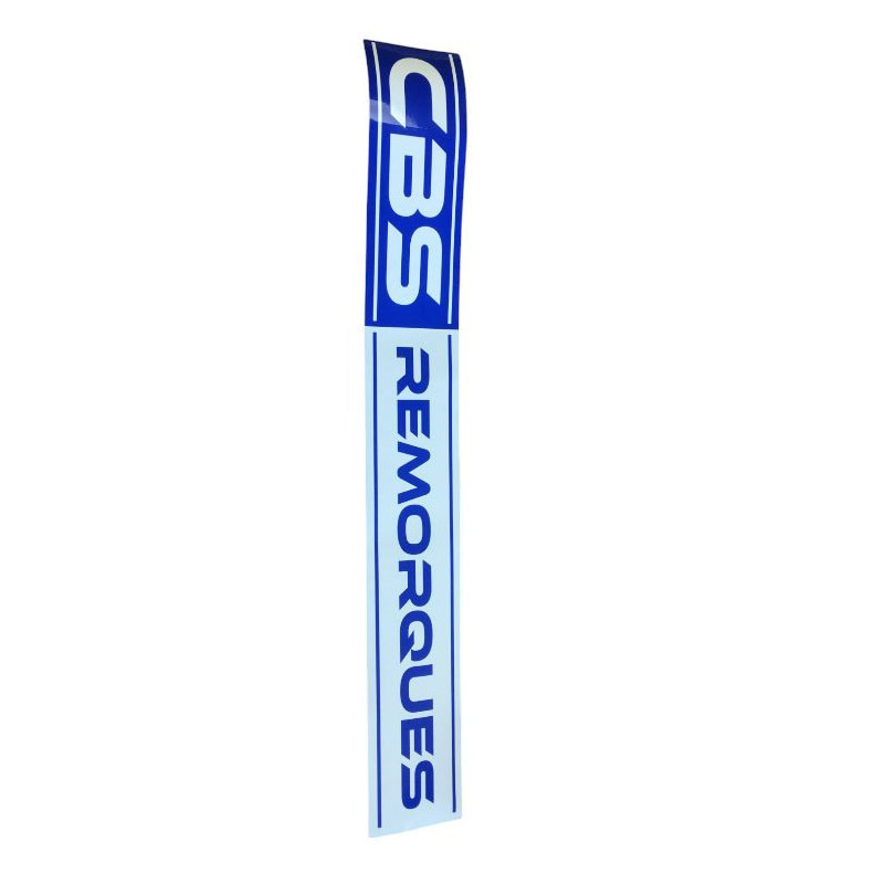 autocollant bleu dim 555mm x 72mm