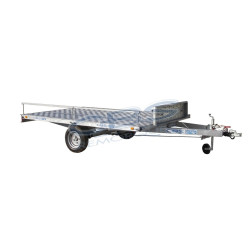 Remorque plateau CBS Remorques Q880 pour le transport de 2 Quads.