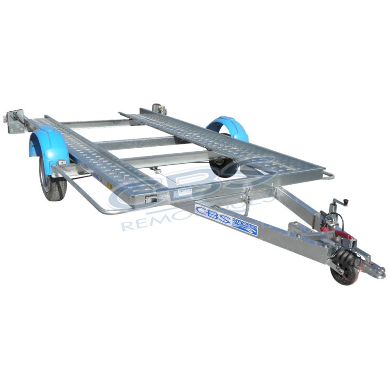 Remorque porte voiture CBS RV099 PTAC 1350KG et une caisse de 3.80 x 1