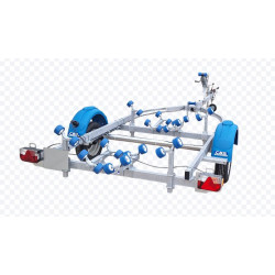 multirouleaux Remorque  CBS M0640F simple essieu freiné PTAC 870 kg