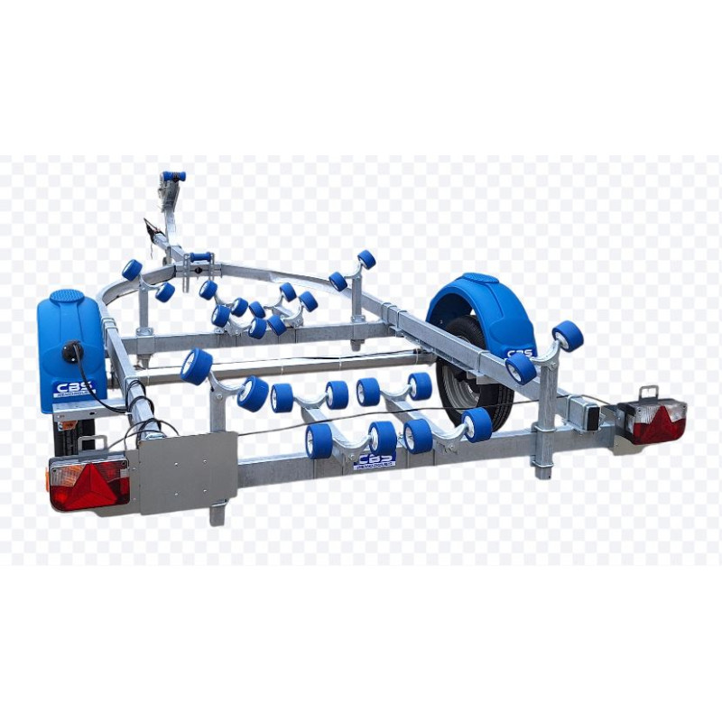 Remolque multirodillos sin frenos M0570 peso maximo 750 KG - CBS Remorques