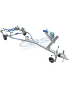 Multiroller motorboat trailers